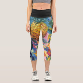 Leggings Capri Imagen de mi obra Piña