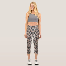 Leggings Capri Impresión de animales leopardos