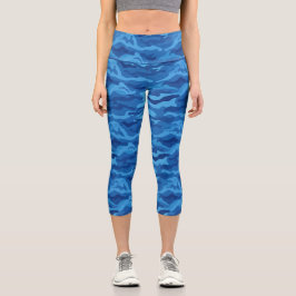 Leggings Capri Impresión de árbol de levas, Personalizado de patr