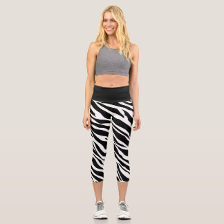 Leggings Capri Impresión de cebra