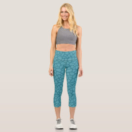 Leggings Capri Impresión de jirafa Alta Waisted Capris