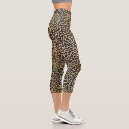 Leggings Capri Impresión de piel de leopardo