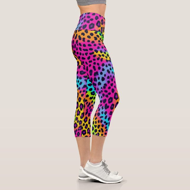 Leggings Capri Impresión Neon Leopard (Derecha)