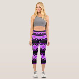 Leggings Capri Impresión Purple Horse