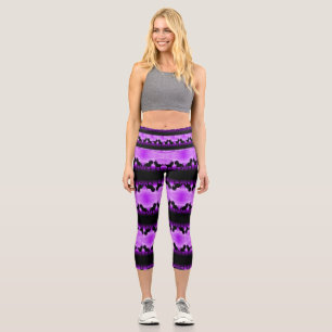 Leggings Capri Impresión Purple Horse