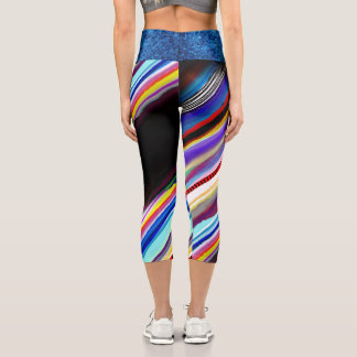 Leggings Capri Increíble postre de caramelo cintura linda arcoíri
