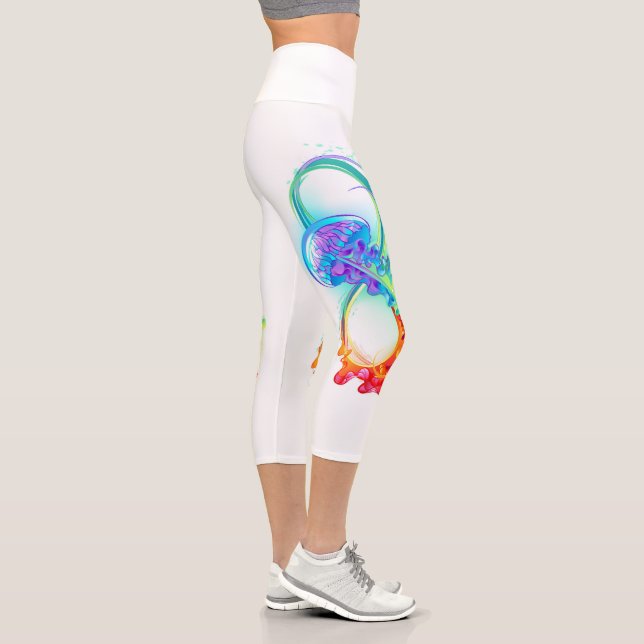 Leggings Capri Infinity with Rainbow Jellyfish (Derecha)