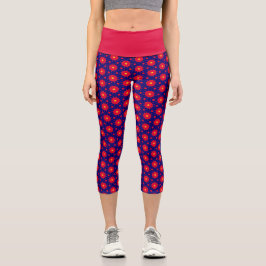 Leggings Capri Infusión De Virus Crimson De Alto Despertar