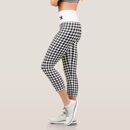 Leggings Capri Iniciales del Personalizado de la marca del verifi