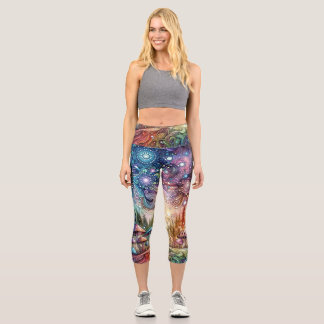 Leggings Capri Inky Shroom