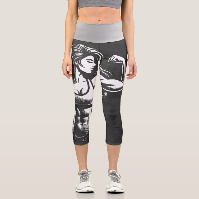 Leggings Capri Instructor de gimnasia moderna de entrenamiento de (Anverso)