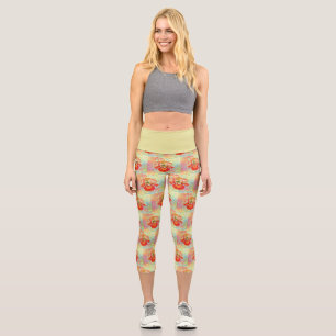 Leggings Capri Iris Capris, amarillo limón y Naranja
