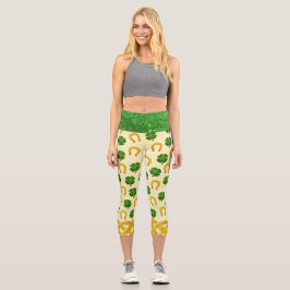 Leggings Capri Irish Fun 3D Whimsey