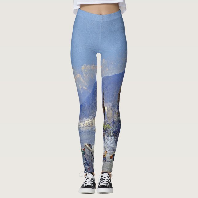 Leggings Capri Italia florece el océano por todo las (Anverso)
