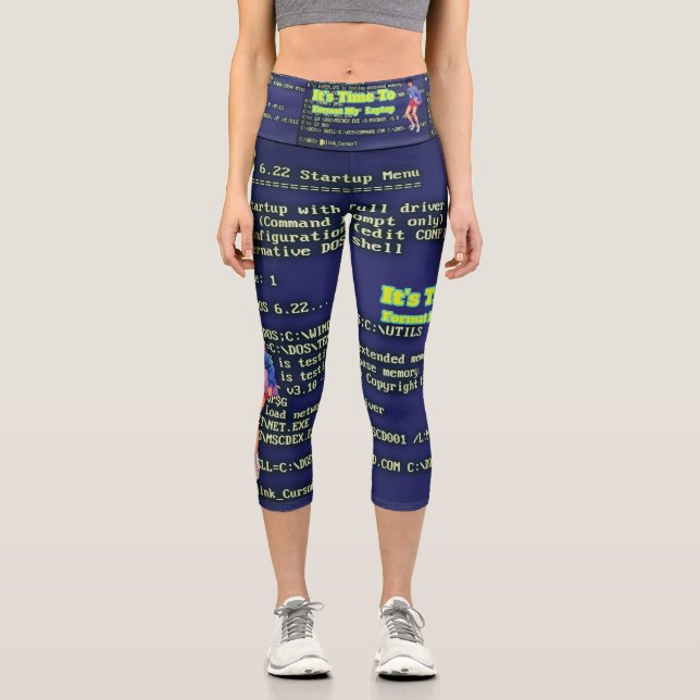 Leggings Capri It's Time To Format My Laptop (Anverso)