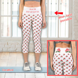 Leggings Capri Ixora de Maha Sarakham (blanco) Capris de alto gui