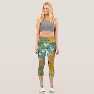 Leggings Capri Jardín de flores por Gustav Klimt