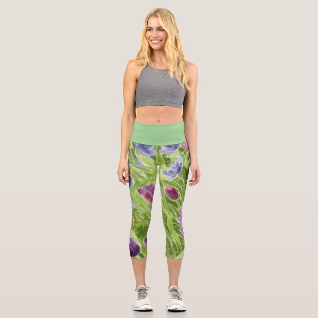 Leggings Capri Jardín en primavera (Anverso)