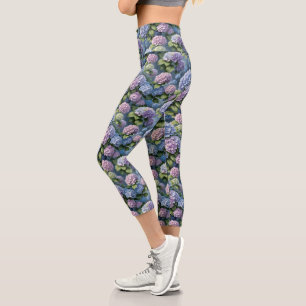 Leggings Capri Jardín Hydrangea de Verano