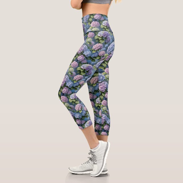 Leggings Capri Jardín Hydrangea de Verano (Izquierda)