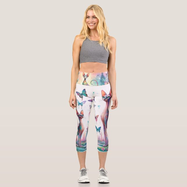 Leggings Capri Jardín mágico de Pastel Sphnyxs (Anverso)