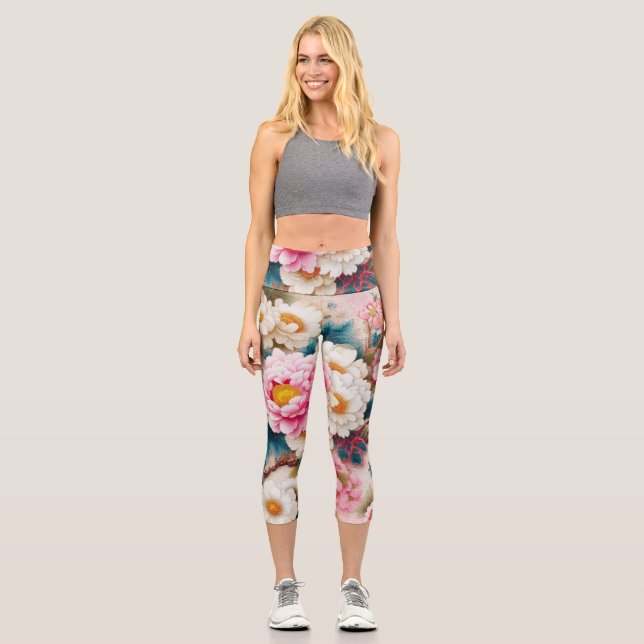Leggings Capri Jardines del otoño (Anverso)