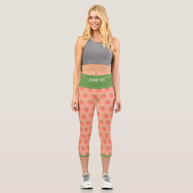 LEGGINGS CAPRI JEANIE DEE "PEACH TREE" - HIGH WAISTED CAPRI PANTS (Anverso)