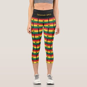 Leggings Capri Jeremías 29:11   Patriótico   BANDERA DE GHANA