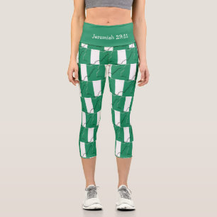 Leggings Capri Jeremías 29:11   Patriótico   BANDERA DE NIGERIA