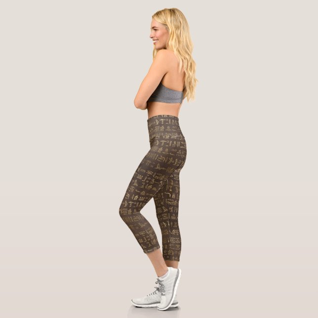 Leggings Capri Jeroglíficos de Egipto (Izquierda)