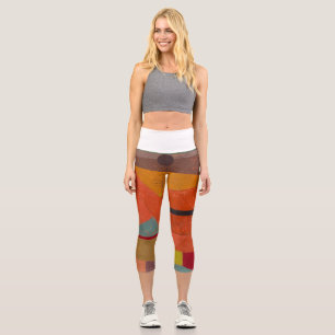 Leggings Capri Joyful Mountain Landscape por Paul Klee