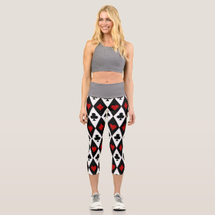 Leggings Capri Jugador de apuestas Blackjack Card Casino Las Vega