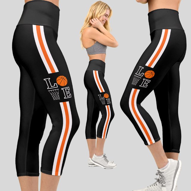 Leggings Capri Jugador de Baloncesto Hoops Chica Regalo de cumple (Subido por el creador)
