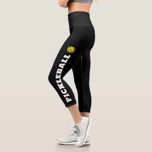 Leggings Capri Jugador de bolas de póquer blanco negro personaliz
