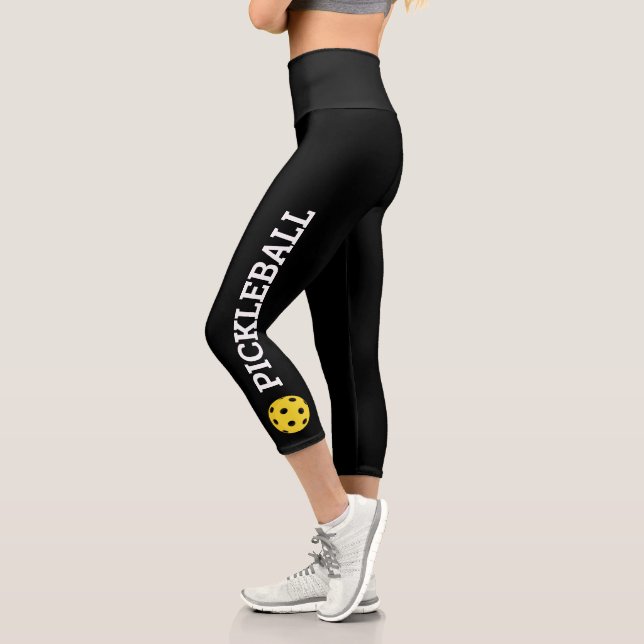 Leggings Capri Jugador de pelota personalizada (Izquierda)