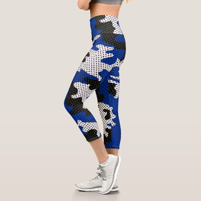 Leggings Capri Kentucky Blue White Classic Camo Pattern (Izquierda)