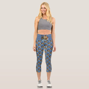 Leggings Capri KITTY EN PROFUNDO PENSAMIENTO Capris DE ALTO DESCA