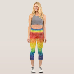 Leggings Capri La bandera teñida con nudos de SlipperyJoe's arcoí