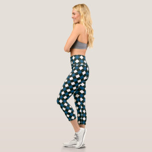 Leggings Capri La fiesta de verano de Gingham para las mujeres