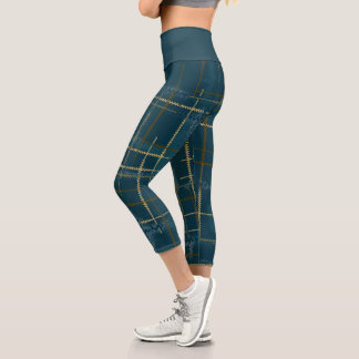 Leggings Capri La intersección de líneas y formas crea una textur