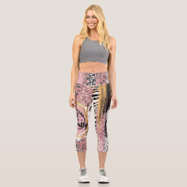Leggings Capri La mariposa antisocial alta derrotó a Capris