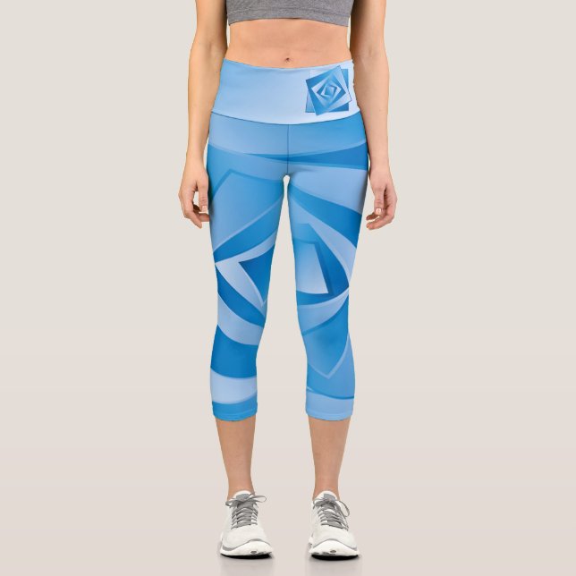 Leggings Capri Láminas Azules (Anverso)
