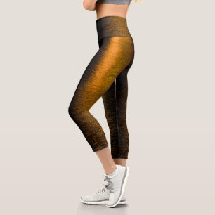 Leggings Capri Lámparas abstractas de fondo marino brillante refl