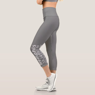 Leggings Capri Latitud de longitud de Memphis Tennessee