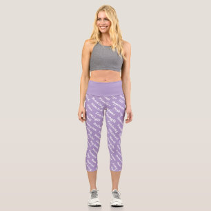 Leggings Capri Lavanda de ensaladas de Word atlética y deportiva