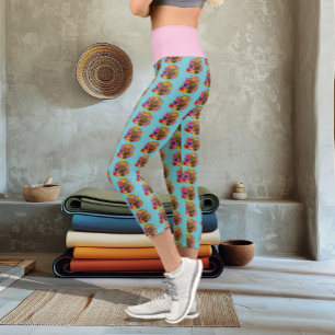 Leggings Capri Lechuza Bouquet