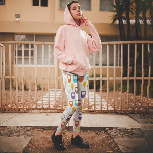 Leggings Capri Lechuzas y hojas de ilustracion