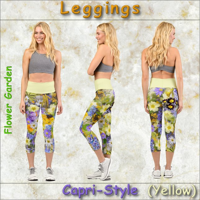Leggings Capri LEGADOS DE ESTILO CAPRI - "Jardín de flores" - Ama (Subido por el creador)