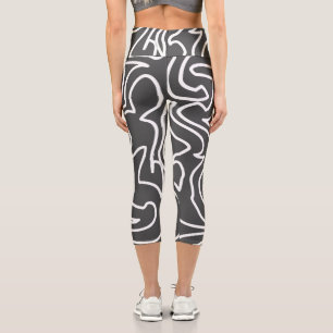 Leggings Capri Leggencias artísticas abstractas y elegantes