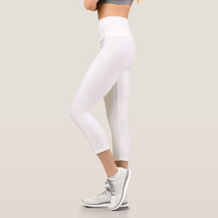 Leggings Capri Leggencias Capri blancas de alta cintura para acti